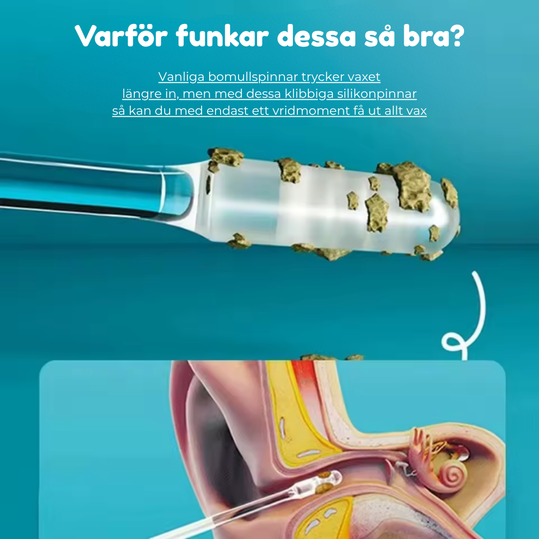 WaxClean – Bâtonnets de nettoyage des oreilles (pack de 24)